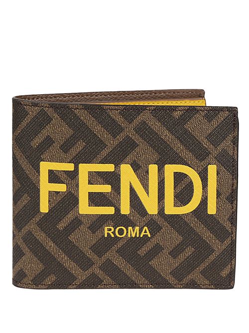 Wallet in logoed fabric FENDI | 7M0338AJJ8F1HRH