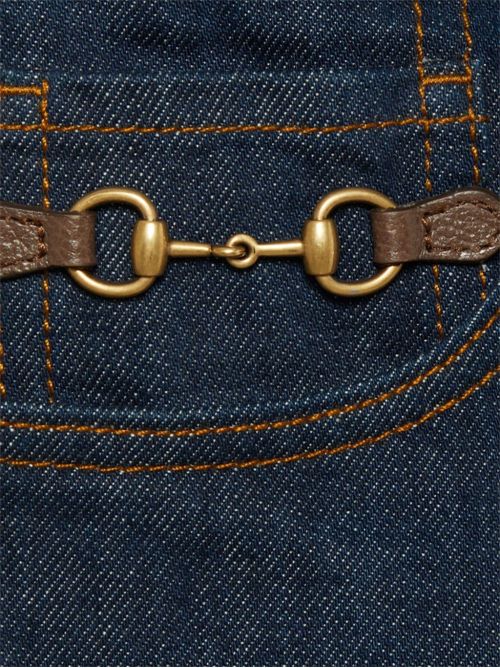 Jeans with horsebit GUCCI | 774080XDCUY4759