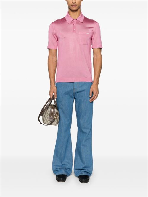 Fine silk knit polo GUCCI | 816783XKEPD6900