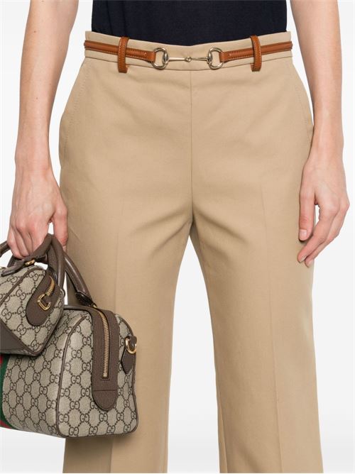 Pantalone in drill di cotonecon morsetto GUCCI | 820466Z8BZI2502