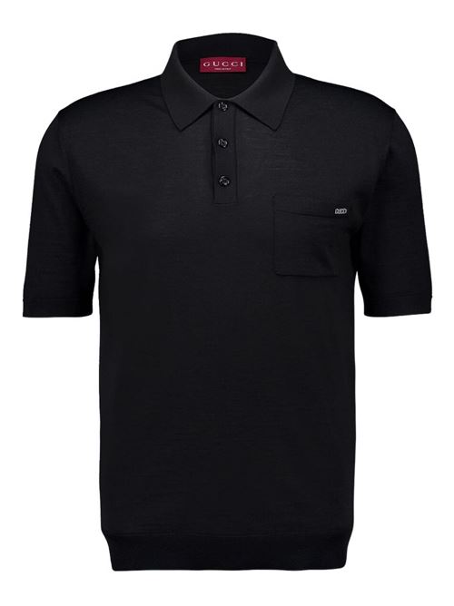 Wool knit polo GUCCI | 824124XKEP11070