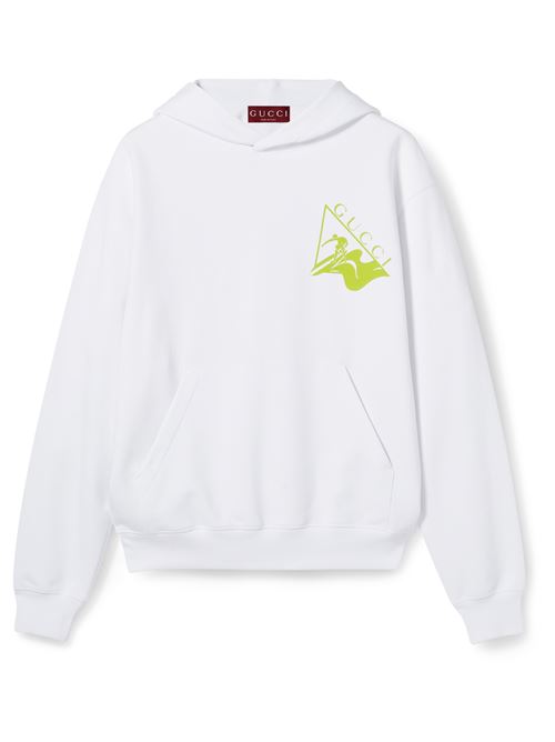 Felpa con cappuccio in cotone jersey GUCCI | 825129XJG729074