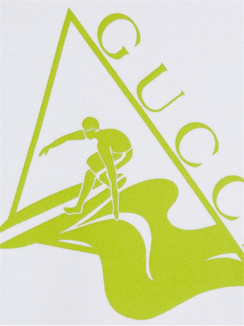 Felpa con cappuccio in cotone jersey GUCCI | 825129XJG729074