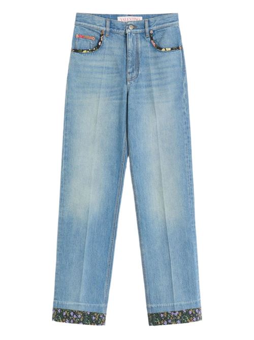 Jeans with floral detail VALENTINO | 6B0DD19X94V558