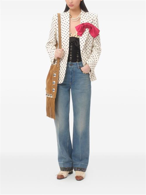 Jeans with floral detail VALENTINO | 6B0DD19X94V558