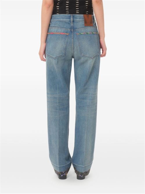 Jeans with floral detail VALENTINO | 6B0DD19X94V558