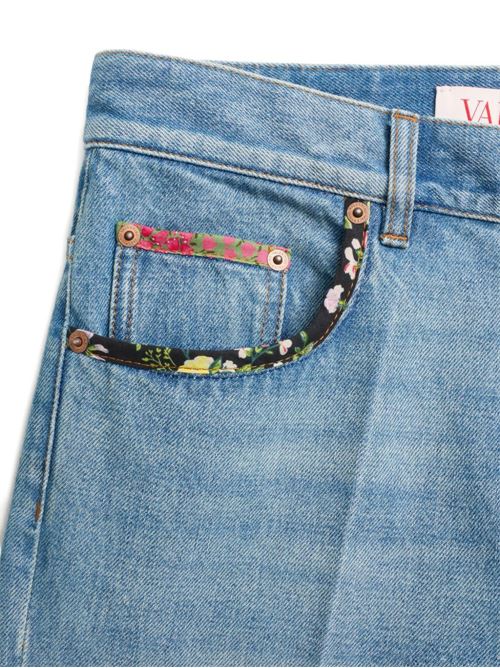 Jeans with floral detail VALENTINO | 6B0DD19X94V558