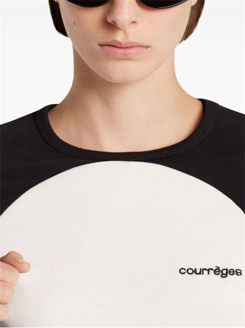 Circle contrast t-shirt COURRÈGES | 325JTS228JS02030098