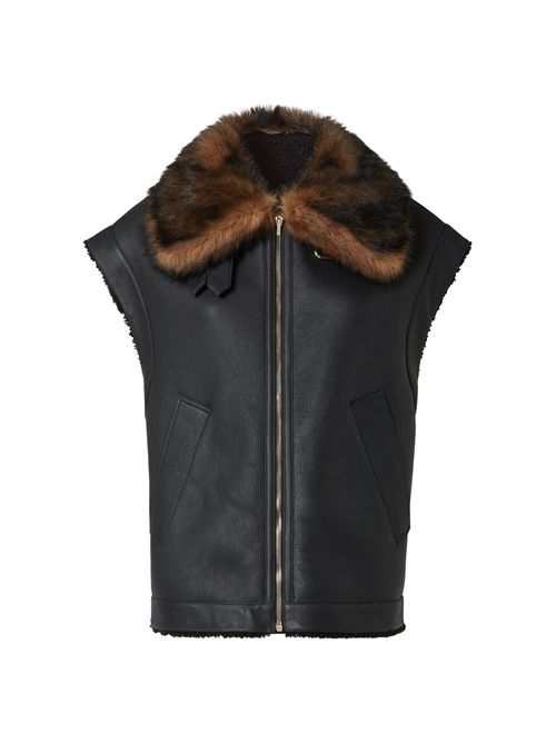 Aviator shearling vest FENDI | FM5434AHBDF0GME