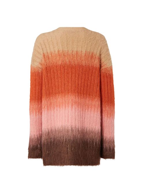 Cardigan in lana e mohair FENDI | FZE540AYLTF1TIN