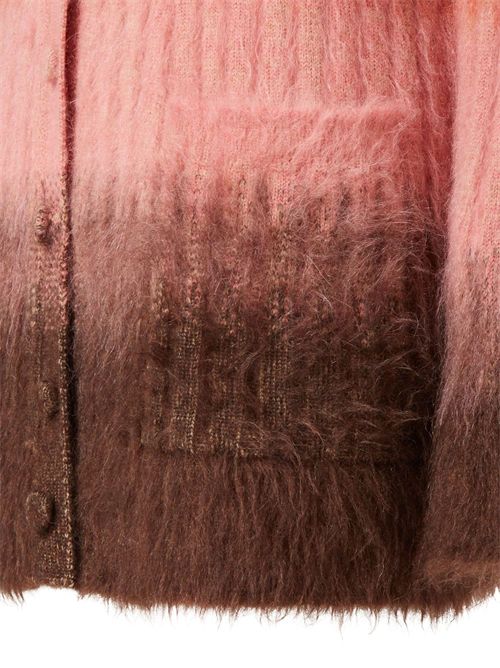 Cardigan in lana e mohair FENDI | FZE540AYLTF1TIN