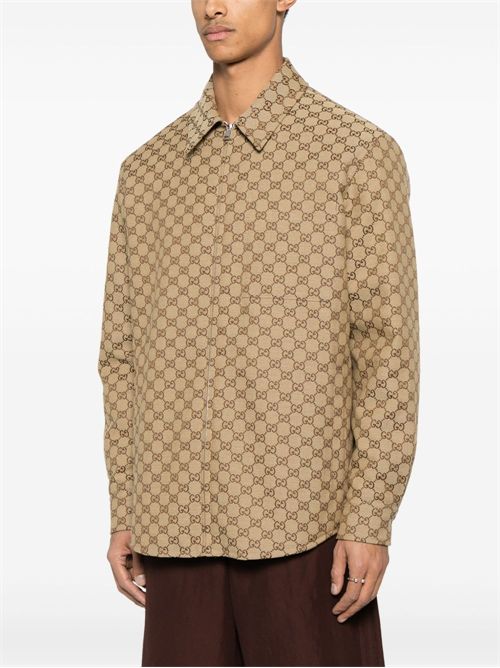 Oversized shirt in GG fabric GUCCI | 794808ZAF4S2580