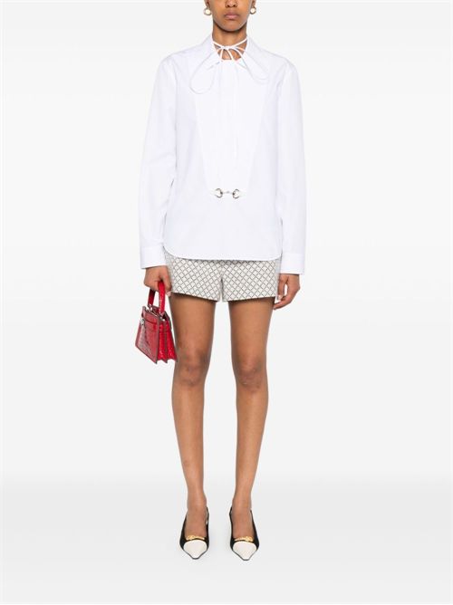 Cotton shirt with horsebit GUCCI | 831912Z8B2P9000