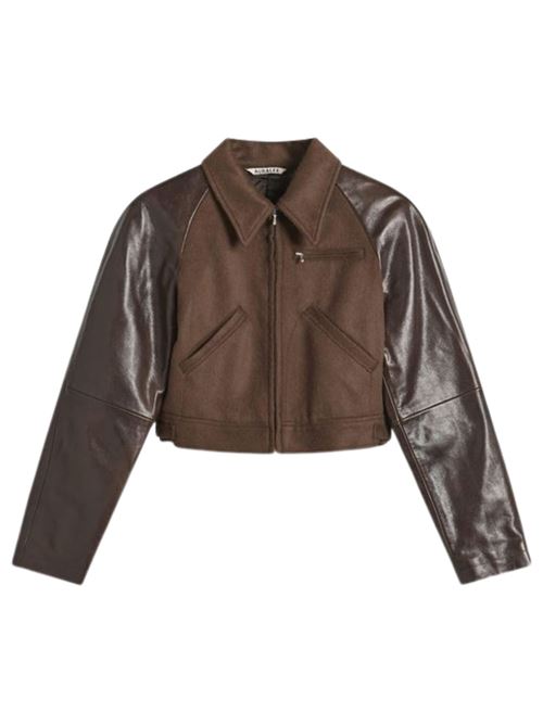 Cropped jacket AURALEE | A25AB09BFDARKBROWN