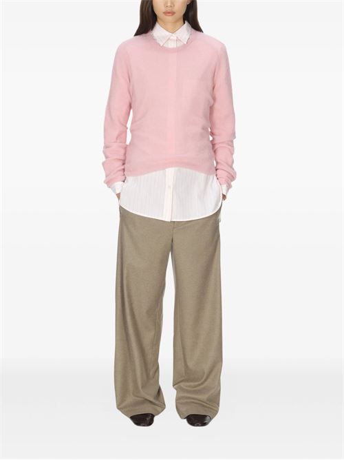 Alpaca wool crew neck sweater AURALEE | A25AP04AKPINK