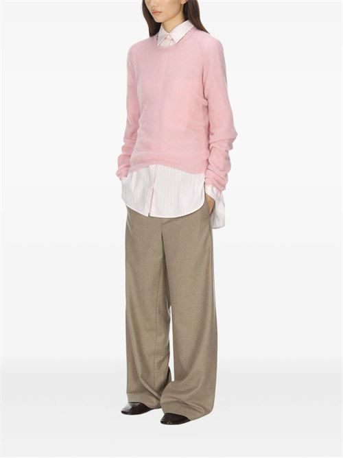 Alpaca wool crew neck sweater AURALEE | A25AP04AKPINK