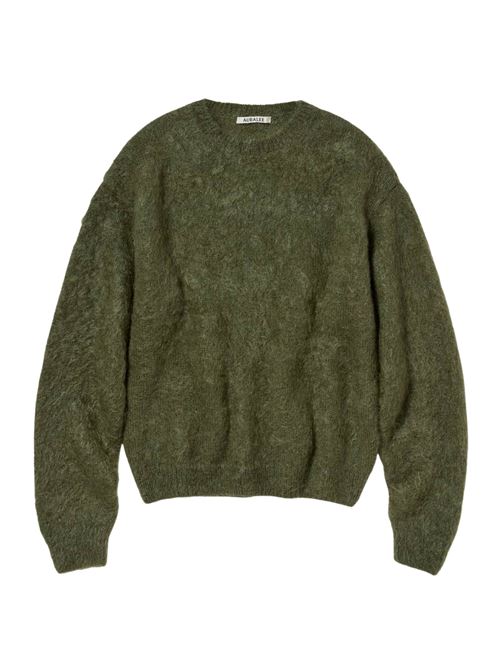 Maglia girocollo AURALEE | A25AP04KMOLIVE