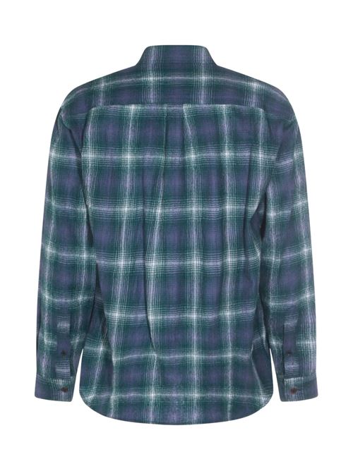 Checked shirt AURALEE | A25AS01WNFORESTGREENXNAVY