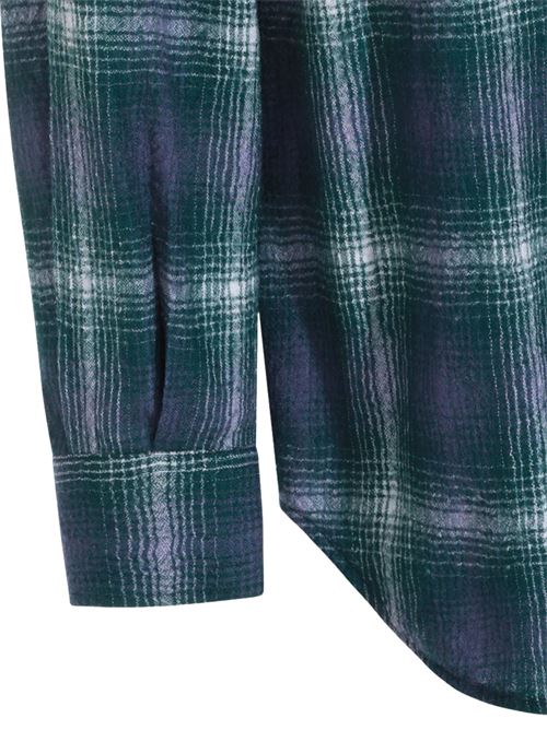 Checked shirt AURALEE | A25AS01WNFORESTGREENXNAVY