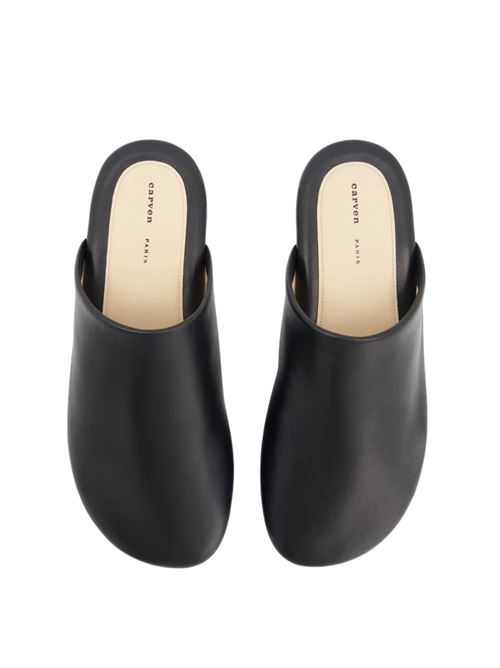 Garnier leather slipper CARVEN | 6252161185DEEPBLACK
