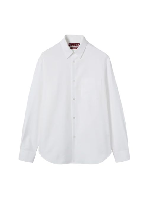 Oxford shirt with web GUCCI | 826582Z7AOS9000