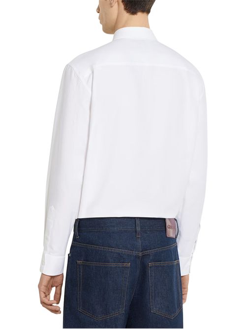 Oxford shirt with web GUCCI | 826582Z7AOS9000