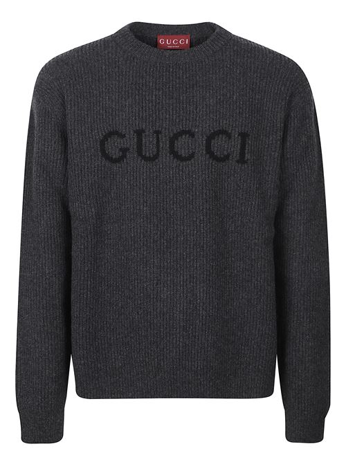 Ribbed sweater with logo GUCCI | 833499XKEYJ1043