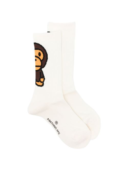 Baby Milo socks BAPE | 002SOM302301LWHITE