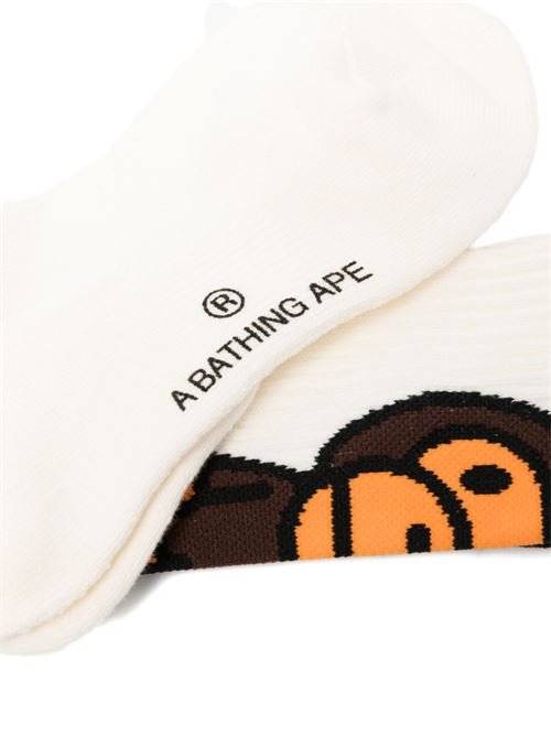 Baby Milo socks BAPE | 002SOM302301LWHITE