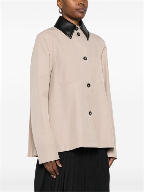 Jacket with leather collar SPORTMAX | 2612021041600SPXSUPERBO001