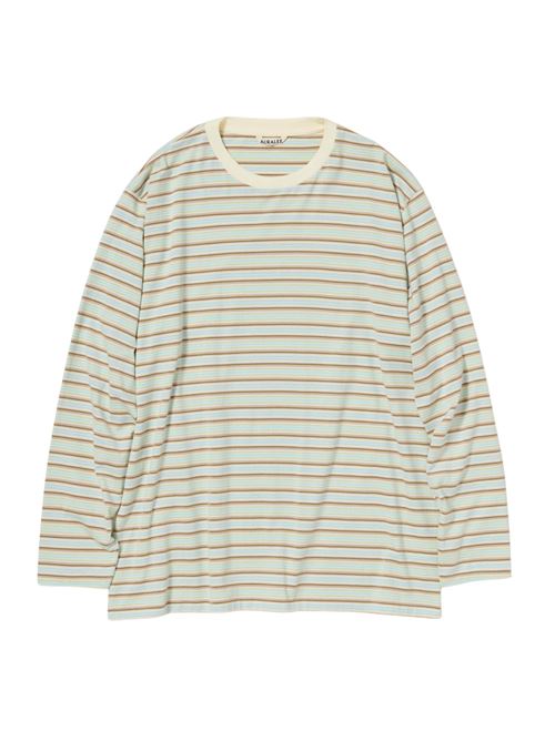 Cotton T-shirt AURALEE | A26SP01GJFADEMINTSTRIPE