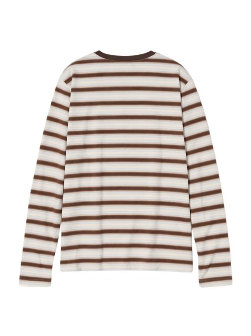 Cotton T-shirt AURALEE | A26SP03GJFADEBROWNSTRIPE