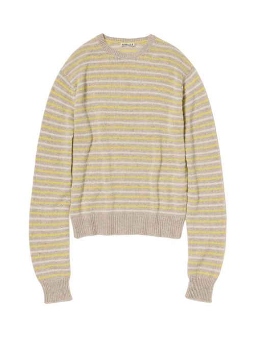 Cashmere crew neck sweater AURALEE | A26SP04CKBEIGEXYELLOW