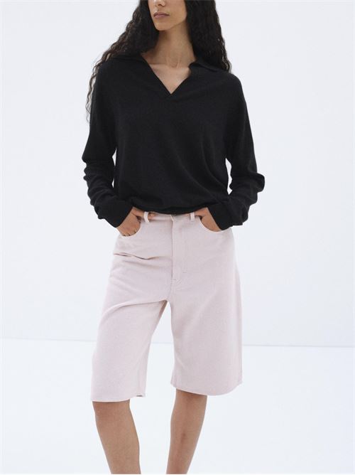 Cashmere polo shirt AURALEE | A26SP04SCBLACK