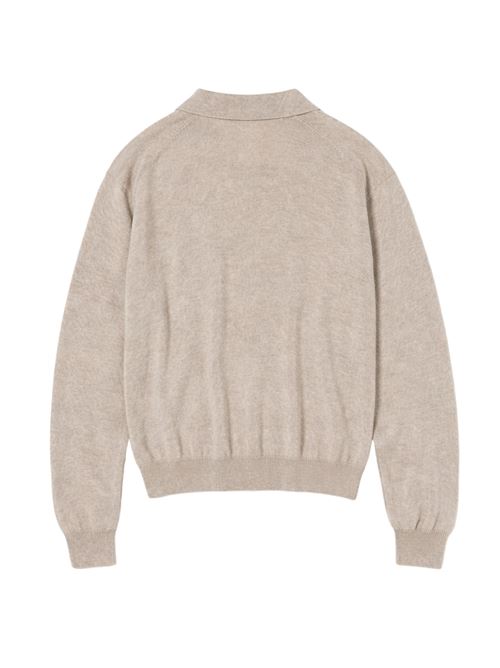 Cashmere polo shirt AURALEE | A26SP04SCTOPBEIGE