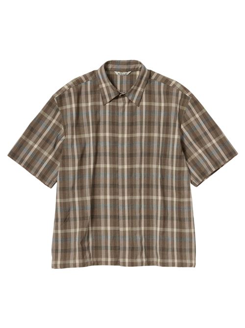 Wool shirt AURALEE | A26SS02TCTOPBROWNCHECK