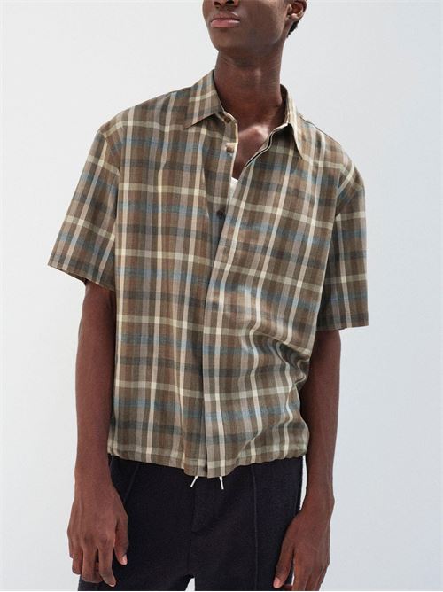 Wool shirt AURALEE | A26SS02TCTOPBROWNCHECK