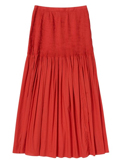 Superfine cotton skirt AURALEE | A26SS04CLRED