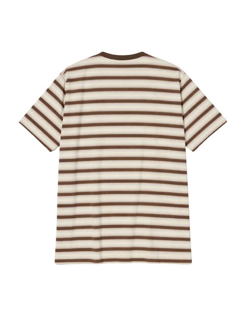 Cotton T-shirt AURALEE | A26ST02GJFADEBROWNSTRIPE