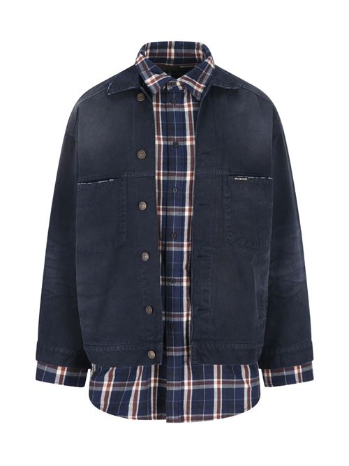 Patched Shirt-Jacket BALENCIAGA | 857174TTW648074