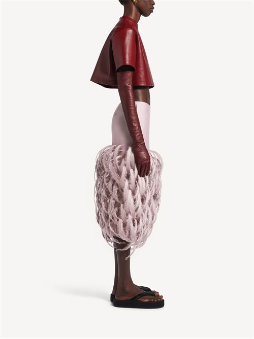 Pencil skirt with feathers BALENCIAGA | 872895TURB85663