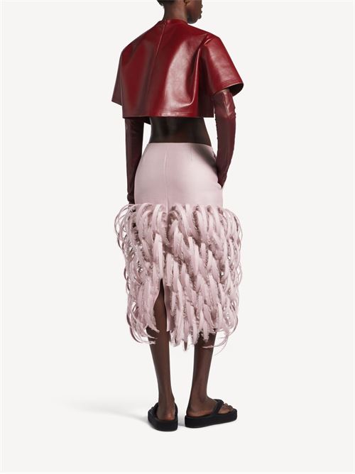 Pencil skirt with feathers BALENCIAGA | 872895TURB85663