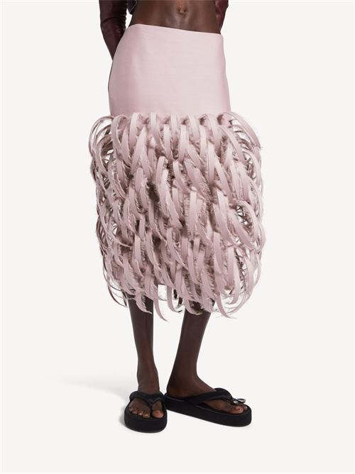 Pencil skirt with feathers BALENCIAGA | 872895TURB85663
