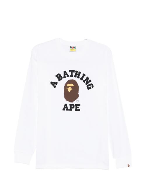 College T-shirt BAPE | 001LTM301011MWHITE