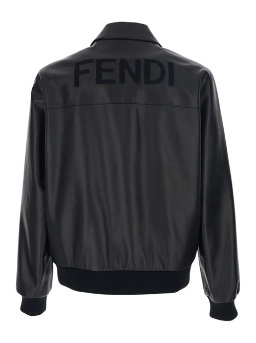 Leather blouson FENDI | FPJ139ATJZF0GME
