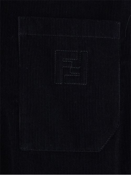 Shirt with FF embroidery FENDI | FS1296ATEFF0QA1