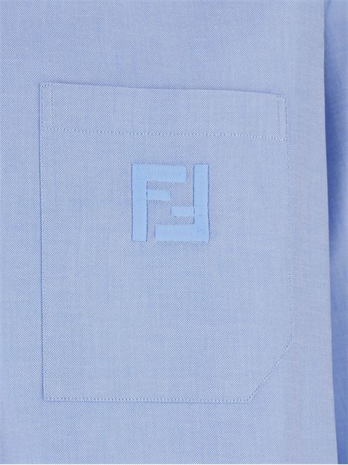 Shirt with FF embroidery FENDI | FS1296AVZDF0QR0