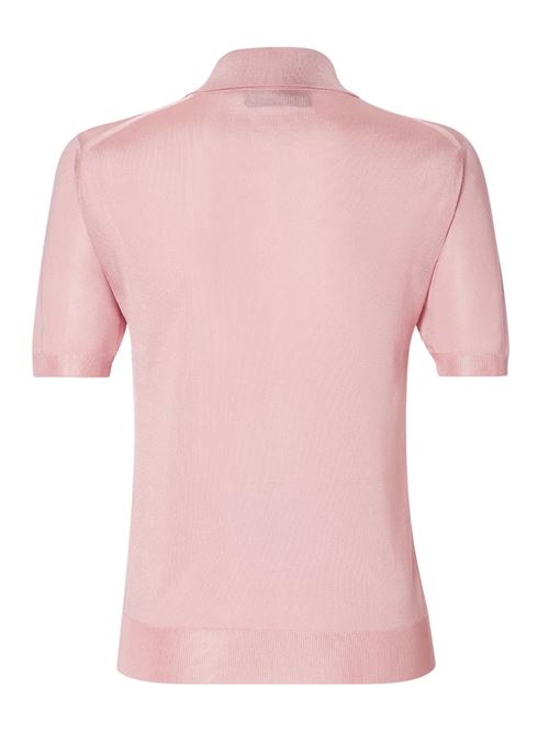 Shiny viscose polo shirt FENDI | FZXE82AW4VF1W0S