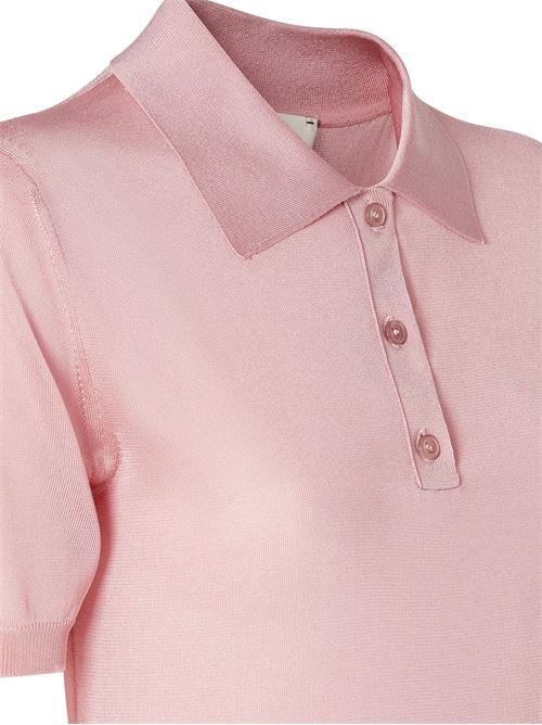 Shiny viscose polo shirt FENDI | FZXE82AW4VF1W0S