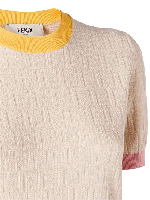Cotton and silk sweater FENDI | FZXE94AW4SF0WC4